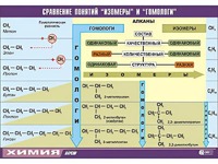 Таблица демонстрационная "Сравнение понятий изомер и гомолог" (винил 70x100) - fgospostavki.ru - Южно-Сахалинск