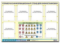 Стенд информационный "Правила техники безопасности в кабинете физики" (80х110, 6 карманов) - fgospostavki.ru - Южно-Сахалинск