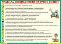 Таблица "Правила безопасности на уроке физики" (100х140 сантиметров, винил) - fgospostavki.ru - Южно-Сахалинск