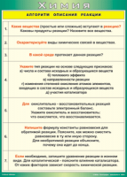 Таблица "Алгоритм описания реакции" (100х140 сантиметров, винил) - fgospostavki.ru - Южно-Сахалинск
