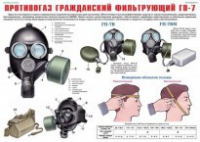 Комплект плакатов "Средства защиты органов дыхания. Противогазы, респираторы" - fgospostavki.ru - Южно-Сахалинск