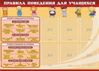 Стенд "Правила поведения для учащихся" - fgospostavki.ru - Южно-Сахалинск