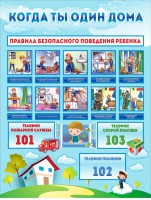 Стенд "Когда ты один дома" - fgospostavki.ru - Южно-Сахалинск