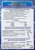 Стенд "Действия с десятичными дробями" - fgospostavki.ru - Южно-Сахалинск