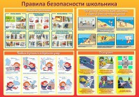 Стенд "Правила безопасности школьника" - fgospostavki.ru - Южно-Сахалинск