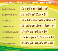 Стенд "Формулы сокращенного умножения" Вариант 3 - fgospostavki.ru - Южно-Сахалинск