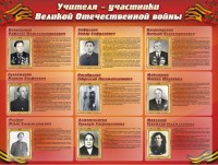 Стенд "Учителя-участники Великой Отечественной войны" - fgospostavki.ru - Южно-Сахалинск