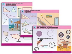 Комплект таблиц "Математика. Знакомство с геометрией" (6 таблиц, формат А1, ламинированные) - fgospostavki.ru - Южно-Сахалинск