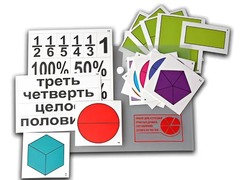 Набор для изучения простых дробей. Составление целого из частей (раздаточный) - fgospostavki.ru - Южно-Сахалинск