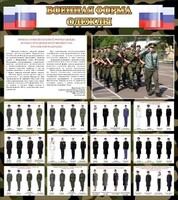 Стенд "Военная форма одежды (флаг РФ)" - fgospostavki.ru - Южно-Сахалинск
