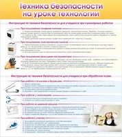 Стенд "Техника безопасности на уроке технологии" - fgospostavki.ru - Южно-Сахалинск