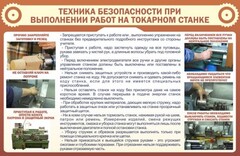 Стенд "Техника безопасности при выполнении работ на токарном станке" - fgospostavki.ru - Южно-Сахалинск