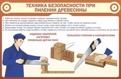 Стенд "Техника безопасности при пилении древесины" - fgospostavki.ru - Южно-Сахалинск