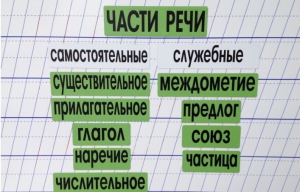 Набор магнитных карточек "Части речи" (фон зелёный) - fgospostavki.ru - Южно-Сахалинск