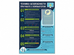 Стенд-уголок "Техника безопасности при работе на компьютере в общеобразовательных учреждениях" - fgospostavki.ru - Южно-Сахалинск