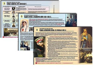 Комплект таблиц по истории "История России XIX в." раздаточные (цветные, ламинированные, А4, 10 штук) - fgospostavki.ru - Южно-Сахалинск