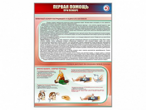 Стенд "Первая помощь при пожаре" - fgospostavki.ru - Южно-Сахалинск