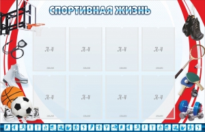Стенд "Спортивная жизнь" Вариант 1 - fgospostavki.ru - Южно-Сахалинск