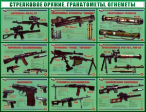 Стенд "Стрелковое оружие, гранатометы, огнеметы" Вариант 2 - fgospostavki.ru - Южно-Сахалинск