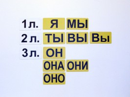 Набор магнитных карточек "Личные местоимения" (фон жёлтый) - fgospostavki.ru - Южно-Сахалинск