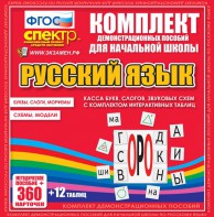 Динамические раздаточные пособия. Русский язык (комплект демонстрационных материалов). Касса букв, слогов, звуковых схем с набором интерактивных таблиц. - fgospostavki.ru - Южно-Сахалинск