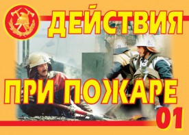 Комплект плакатов "Действия при пожаре" - fgospostavki.ru - Южно-Сахалинск
