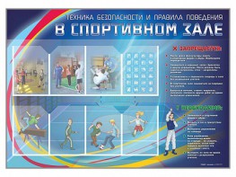 Стенд-уголок "Техника безопасности и правила поведения в спортивном зале" - fgospostavki.ru - Южно-Сахалинск
