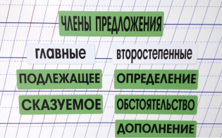 Набор магнитных карточек "Члены предложения" (фон зелёный) - fgospostavki.ru - Южно-Сахалинск