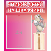 Стенд "Список на шкафчики" - fgospostavki.ru - Южно-Сахалинск