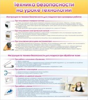 Стенд "Техника безопасности на уроке технологии" - fgospostavki.ru - Южно-Сахалинск