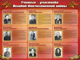 Стенд "Учителя-участники Великой Отечественной войны" - fgospostavki.ru - Южно-Сахалинск